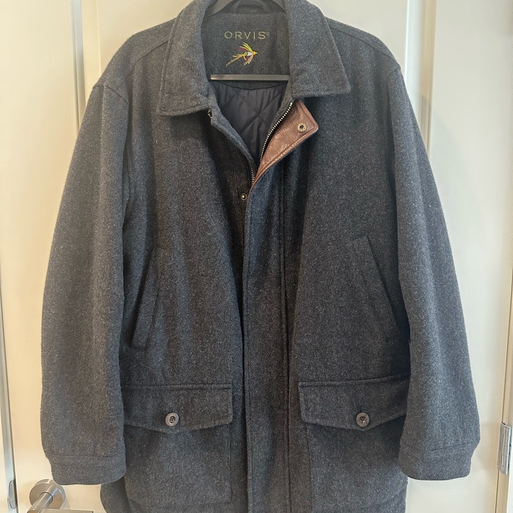 Orvis Men's Charcoal Wool Driving Jacket